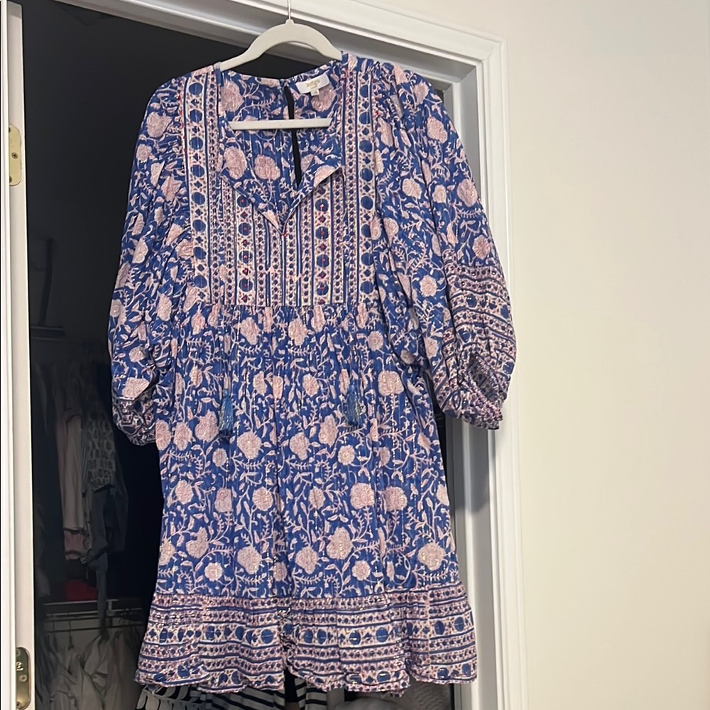 Floral Blue and Pink Dress